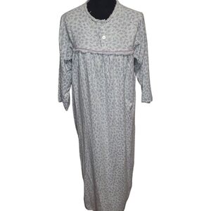 Vintage Body Image Floral Flannel Nightgown sz S
